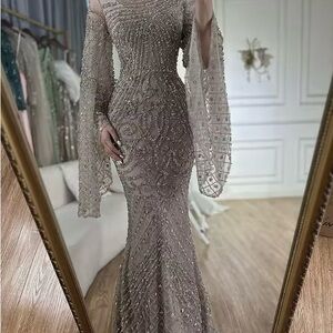 Elegant Beaded Evening Gown